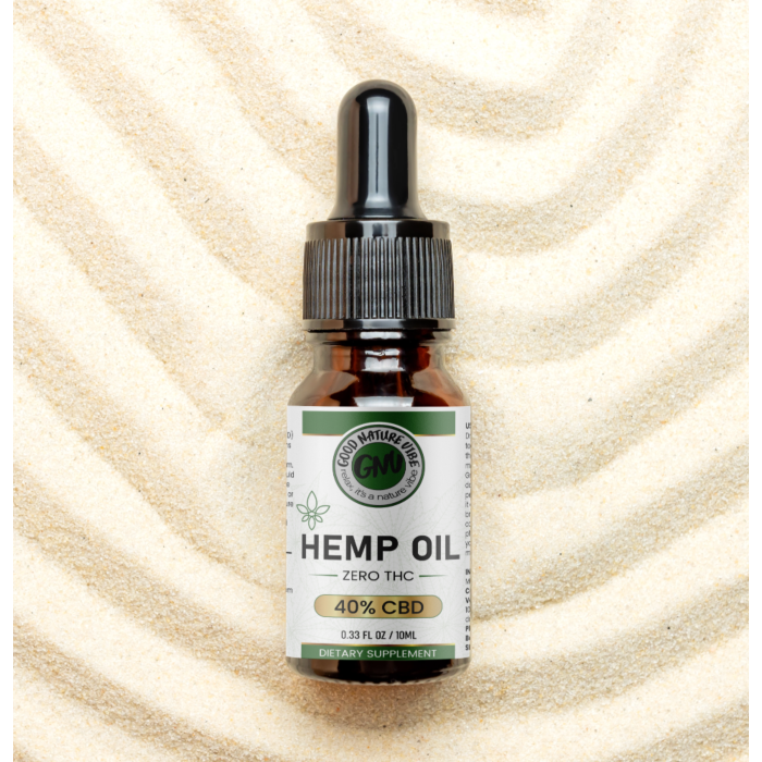 Product visual of CBD Oil 40% – 10 ml / 30 ml on a neutral background