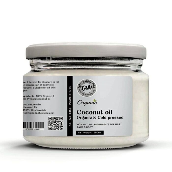 kokosolie 250 ml gezond huid & haar kokosnoot olie koudgeperst
