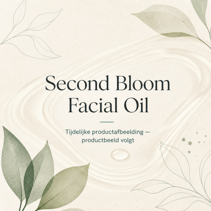 Second Bloom Facial Oil — visuel produit temporaire ; photo définitive à venir