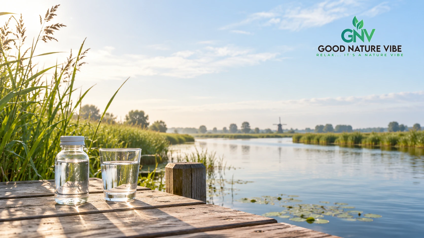 Nederlands kraanwater in een glas met materiaal voor waterkwaliteitscontrole op de achtergrond.